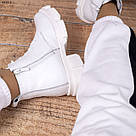 Жіночі білі зимові черевики натуральна шкіра, фото 2