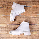 Жіночі білі зимові черевики натуральна шкіра, фото 4