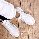 Жіночі білі зимові черевики натуральна шкіра, фото 6