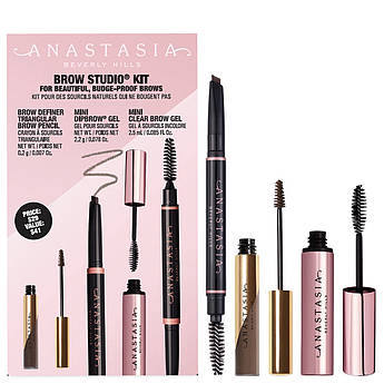 Базовий набір для макіяжу брів Anastasia Beverly Hills Brow Studio Soft Brown 0.2 г + 2.2 г + 2.5 мл