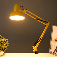 Лампа настольная на струбцине Желтая 90см E27 LU-074-1800 TM LUMANO