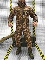 Теплий військовий костюм Softshell піксель комплект ЗСУ, Тактичний і формений одяг армійська осіння форма