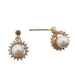 Сережки з перлинами xp. 8 мм.18 до