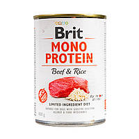 Brit Mono Protein Beef & Rice консервы для собак всех пород 400 г