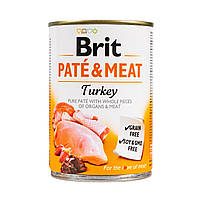 Brit Pate & Meat Turkey/Chicken консервы для собак всех пород 400 г