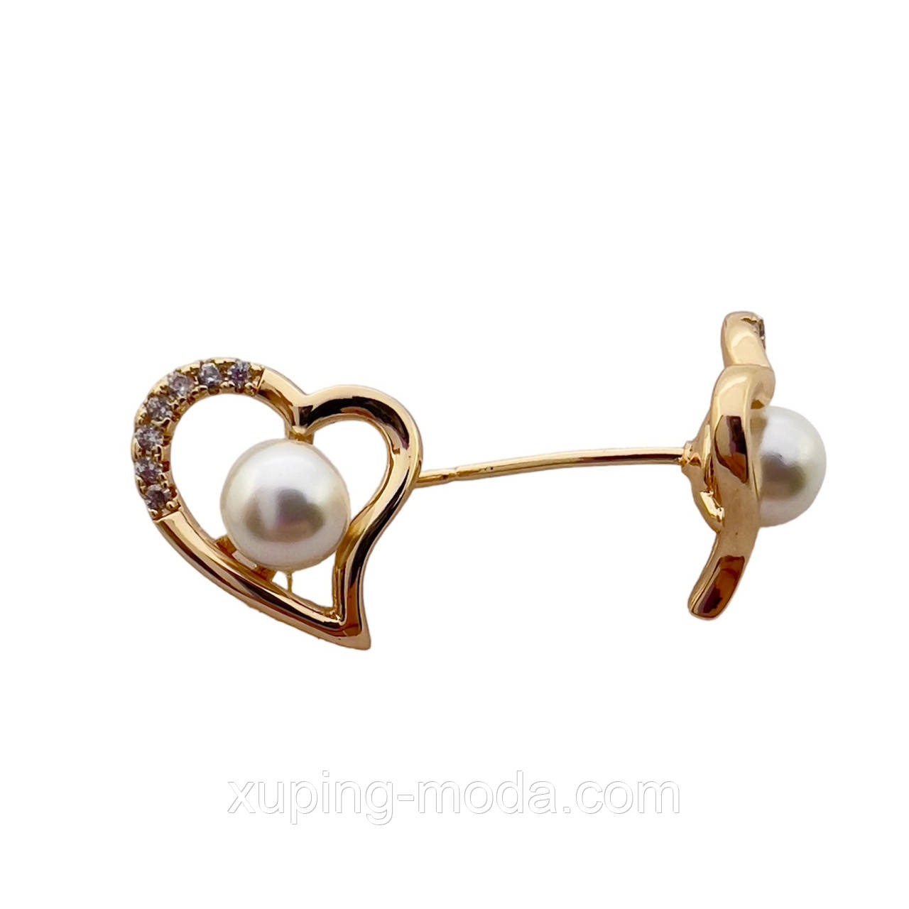 Сережки з перлинами xp. 11 мм.18 до, фото 1