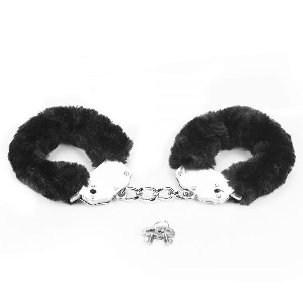 Наручники з хутром чорні Fluffy Hand Cuffs, Black, фото 1