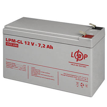 Акумулятор гелевий LPM-GL 12V - 7.2 Ah