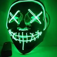 Маска светодиодная LED неоновая на Хелоуин Halloween