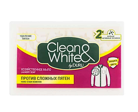 Мило тверде господарське Duru Клін енд Вайт Проти складних плям 120г (проти плям)