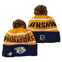 Вязаные зимние шапки с логотипами NHL Nashville Predators