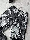 Чоловічі спортивні штани чорні з білим принтом Брюки осінні весняні плащівка з підкладкою, фото 3