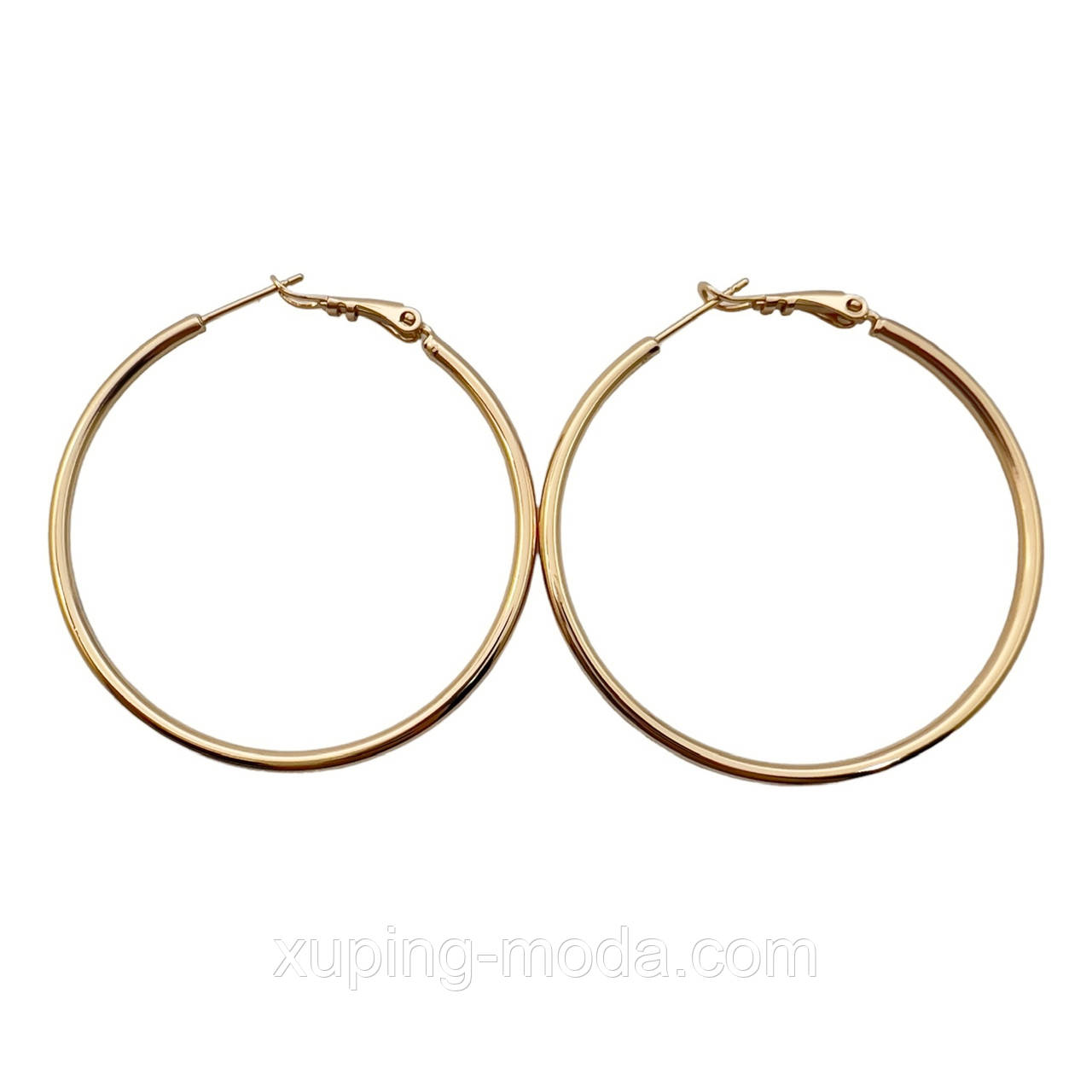 70 мм. Сережка кільця xuping. 18k, фото 1