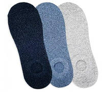 Шкарпетки укорочені чоловічі, колір синій / блакитний меланж / сірий меланж , розмір 43-44