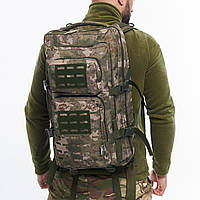 Рюкзак милитари Accord камуфляж 50л, военный камуфляжный рюкзак прочный 75х55х40 с карманами Зеленый камуфляж