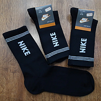 Мужские спортивные носки с высокой резинкой черные Nike 41 - 44 размер