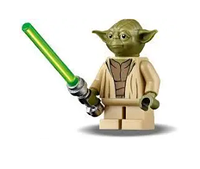 Лего фигурка Звездные войны / Star Wars - лего минифигурка магистр Йода