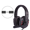Ігрові навушники з мікрофоном повнорозмірні X6, Чорні / Накладні провідні комп'ютерні навушники, фото 4