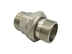 Згін американка 1 1/4"ЗЗ прямий латунний різьбовий фітинг для водопровідних труб V&G