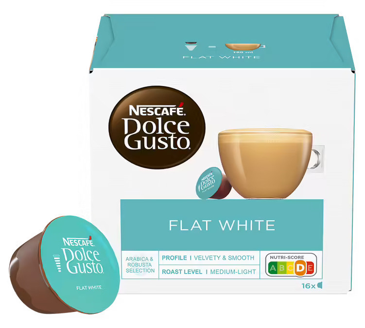 Nescafe Dolce Gusto Flat White кава в капсулах із молоком 16 шт.