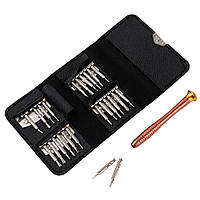 Набір викруток 25 в 1 для дрібних робіт у шкіряному чохлі  Чорний Хіт продажу!