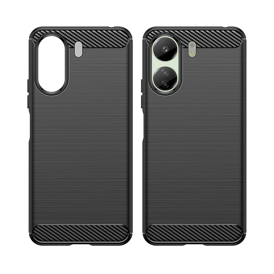 Протиударний TPU чохол Rugged Carbon для Xiaomi Redmi 13C 4G | Mofan | чорний