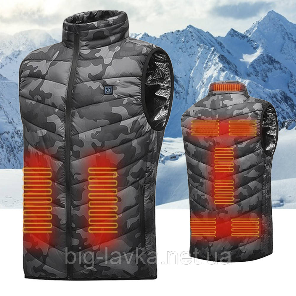 Жилетка з підігрівом від PowerBank 9 зон С Камуфляж, фото 1