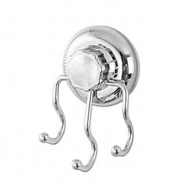 Потрійний гачок на вакуумному присосці для рушника у ванну кімнату Frap F3905-3