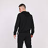 Чоловіча спортивна кофта Adidas чорна з лампасами худі Адідас толстовка, фото 4