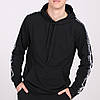 Чоловіча спортивна кофта Adidas чорна з лампасами худі Адідас толстовка, фото 2