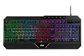 Ігрова геймерська Клавіатура з підсвічуванням 2E Gaming KG315 RGB USB Black Ukr