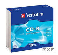 Диск VERBATIM CD-R 700Mb 52x Slim 10 pcs Extra 43 (43415)