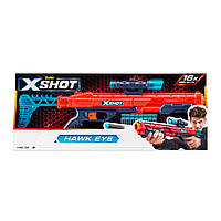 Быстрострельный бластер X-Shot Red Excel Hawk Eye Zuru 36435R 16 патронов, World-of-Toys