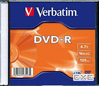 Диск VERBATIM DVD-R 4,7Gb 16x Slim 1 pcs 43547