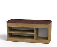 Тумба для взуття ТО-17 дуб крафт Компаніт, тумба під взуття із сидінням у передпокій