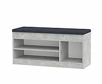 Тумба для взуття ТО-17 ательє світлий Компаніт, тумба під взуття із сидінням у передпокій