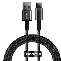 Кабель Baseus Type-C Tungsten Gold Fast Charging Data Cable 100см 100W (CAWJ000001) black