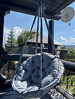 Підвісна садова гойдалка, Крісло-гойдалка, Гойдалки садові для будинку вуличні, навантаження 200 кг, діаметр 95 см