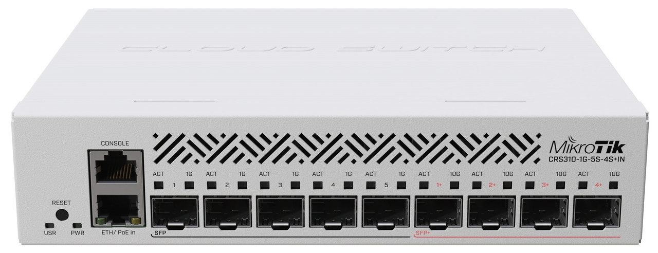 MikroTiK Комутатор Cloud Router Switch CRS310-1G-5S-4S+IN