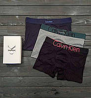 Мужской набор трусов Calvin Klein 3 штуки комплект стильных мужских трусов боксеров Келвин кляин