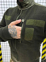 Теплая демисезонная тактическая кофта на флисе ВСУ, Мужская армейская флисовка одежда для военных олива