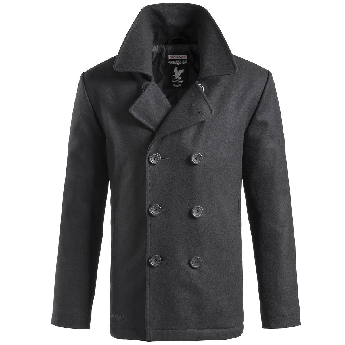 Бушлат Surplus Pea Coat BLACK (S) - фото 2 - id-p2081986282