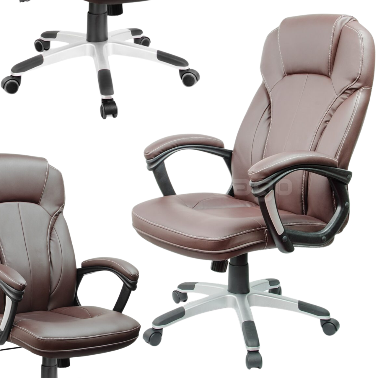 Офісні та комп'ютерні стільці крісла з екошкіри Sofotel EG-222 Brown, Офісне крісло керівника