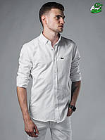 Сорочка Lacoste White рубашка лакоста біла приталена | Розмір: S