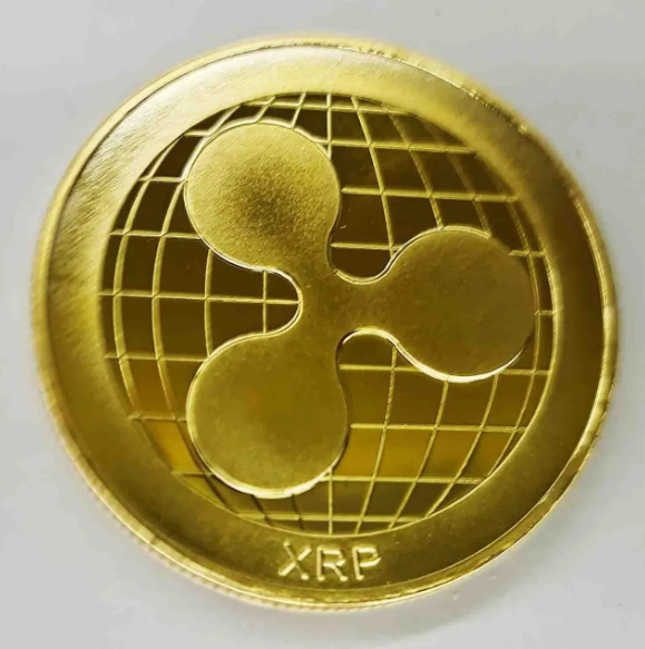 Монета Ripple (xrp рипл) колір золото