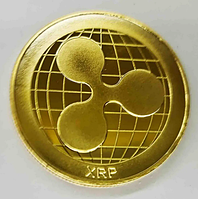 Монета Ripple (xrp риппл) цвет золото