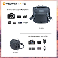 Сумка для Фотоапарата Vanguard VEO GO 15M Black (VEO GO 15M BK) Органайзер для Фототехніки США, фото 7