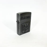 Подарок зажигалка парню герб Украины 4410, Сувенирные зажигалки, ZO-343 Зажигалка бензин