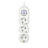 2E Мережевий подовжувач Plus 3XSchuko з вимикачем, 3G*1.0мм, 3м, white, фото 4