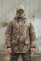 Мужская армейская камуфляжная куртка Pixel, Парка тактическая пиксель теплая зимняя военная одежда